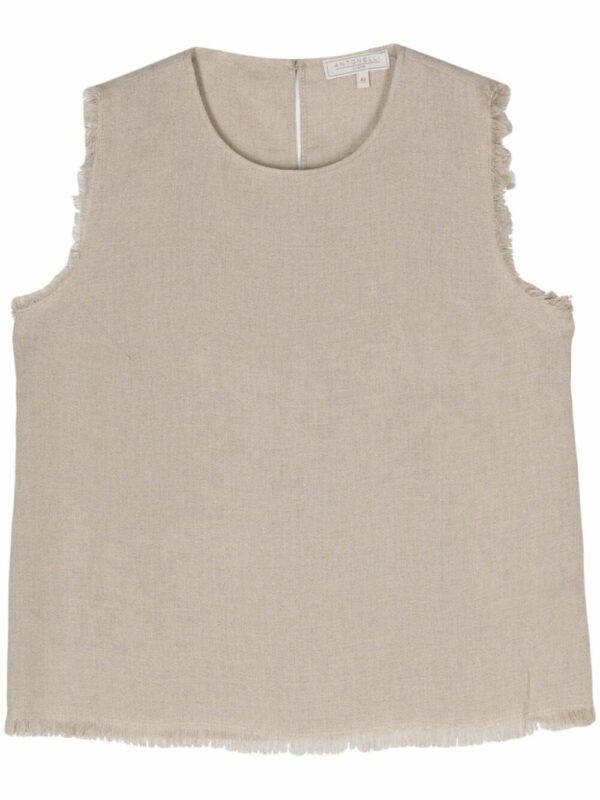 Adrien Sleeveless Top With Fringes