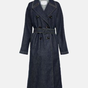 Alaïa Belted denim trench coat