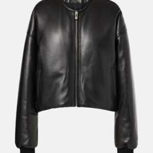 Alaïa Leather bomber jacket