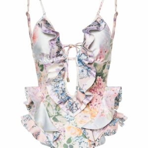 ZIMMERMANN- Floral Print One-piece Swimsuit