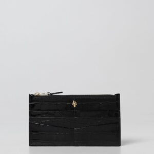 Alexander McQueen wallet in crocodile print leather