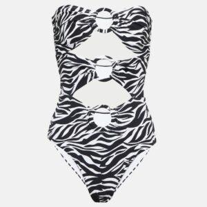 Alexandra Miro Anya zebra-print cutout swimsuit