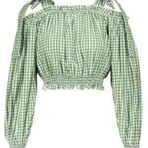 Alexandra Miro Gingham cotton crop top