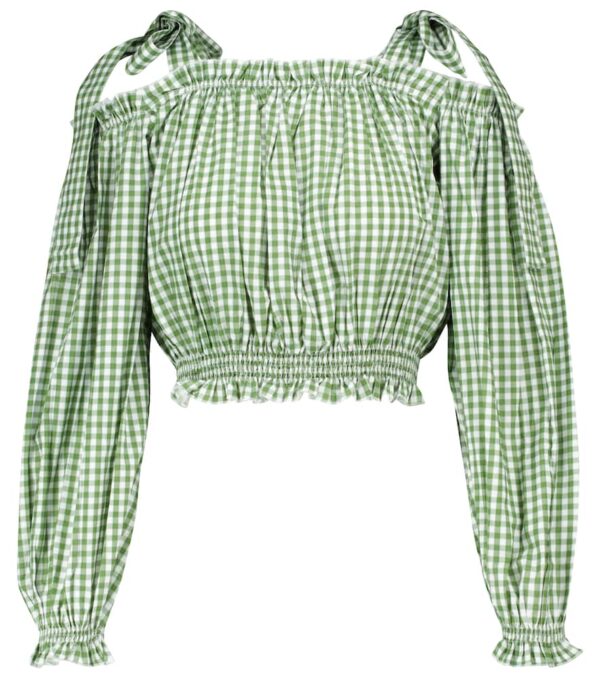 Alexandra Miro Gingham cotton crop top