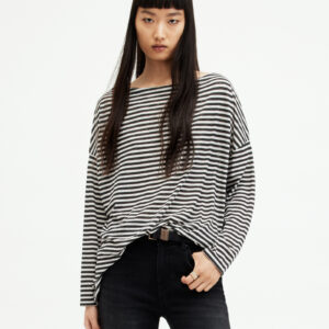 AllSaints Rita Oversized Striped T-Shirt