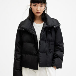 Allsaints Allais High Collar Quilted Puffer Jacket