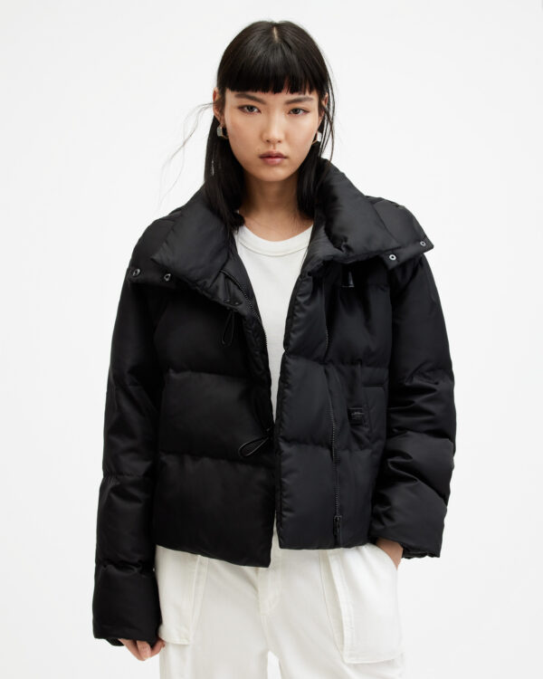 Allsaints Allais High Collar Quilted Puffer Jacket