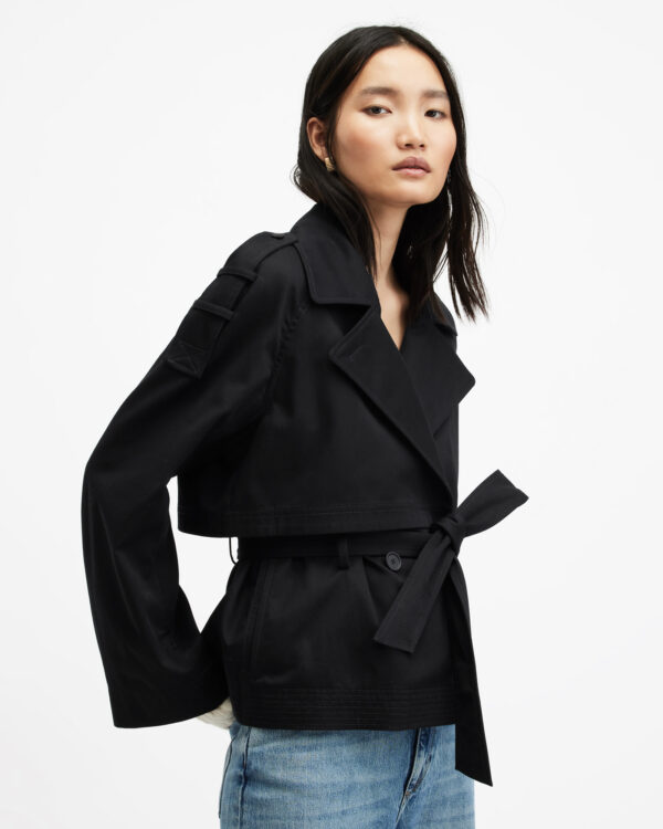 Allsaints Beckette Cropped Belted Trench Coat