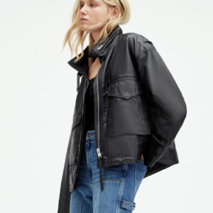 Allsaints Clay Oversized Leather Jacket