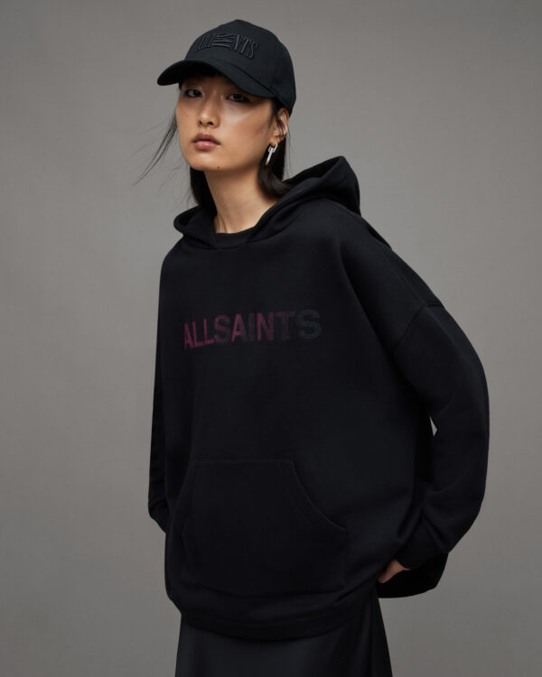 Allsaints Shadow Oversized Etienne Logo Hoodie