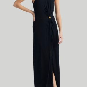 Altuzarra Saralien Cinch Waist Dress in Black at Nordstrom, Size Medium