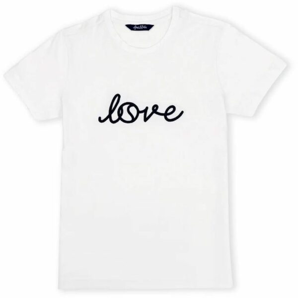 Ame & Lulu Women's Sporty Love Stitched Tennis T-Shirt