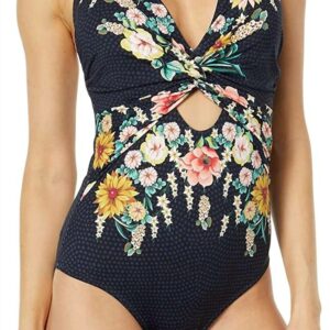 Women's Twist Keyhole One-Piece Swimsuit In Multi