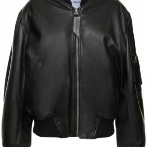 Anja Napa Leather Bomber Jacket