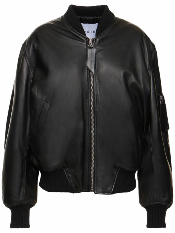 Anja Napa Leather Bomber Jacket