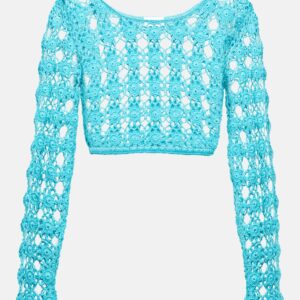 Anna Kosturova Bella cotton crochet crop top