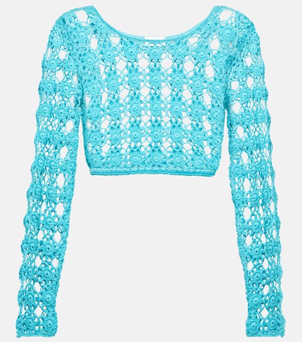 Anna Kosturova Bella cotton crochet crop top