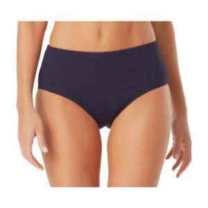 Anne Cole Mid Rise Bikini Bottoms for Ladies - Navy - XS