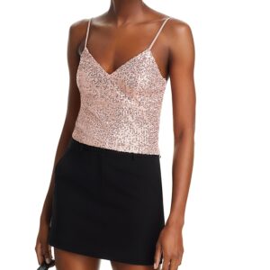 Aqua Sequined Cropped Camisole - 100% Exclusive