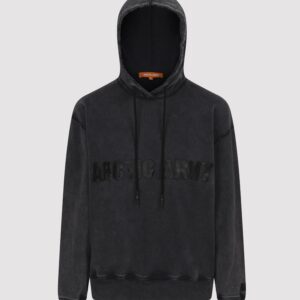 Arctic Army Women's Hoodie In Washed Black - XS | 100% Cotton | Oversized Fit