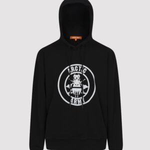 Arctic Army Women's Logo Hoodie In Black/White - XS | Oversized Fit | 100% Cotton