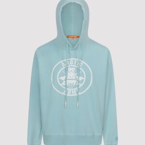 Arctic Army Women's Logo Hoodie In Light Blue/White - XS | Oversized Fit | 100% Cotton