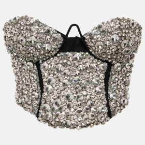 Area Crystal-embellished corset top