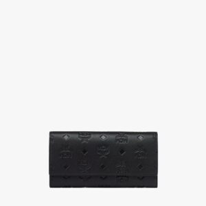 Aren Continental Wallet in Embossed Monogram Leather