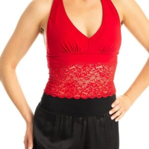 Argentine Tango Crop Top, Bustier Lace Milonga Dance Salsa Practice Open Strapless Back Latin Performance Top