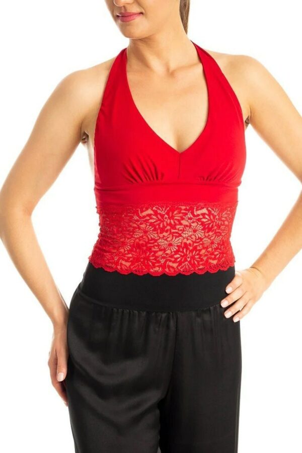 Argentine Tango Crop Top, Bustier Lace Milonga Dance Salsa Practice Open Strapless Back Latin Performance Top