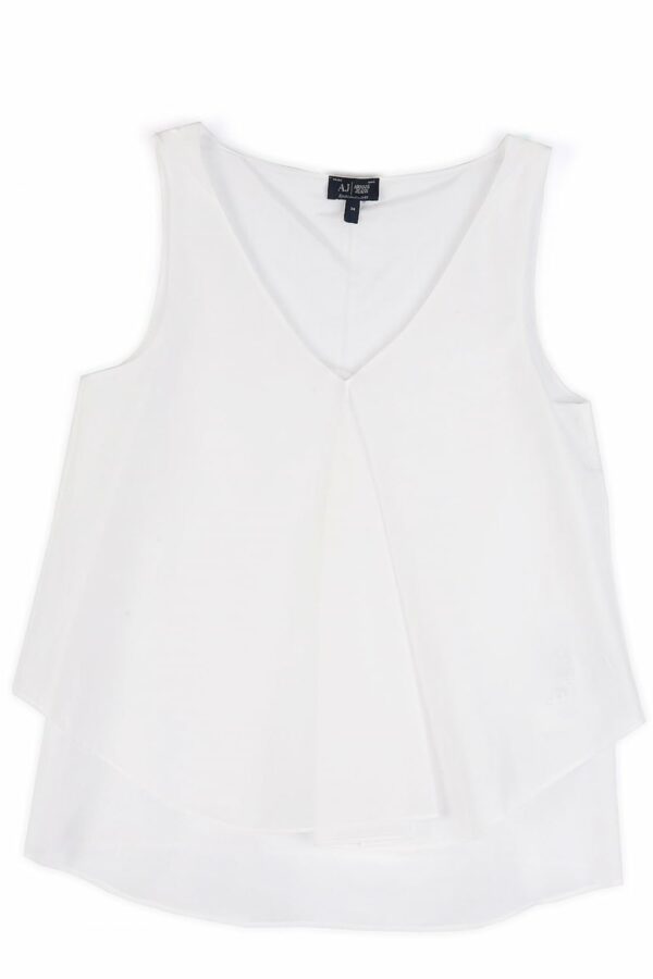 Armani Jeans Women's Sleeveless Top Size: 42, colour: WHITE