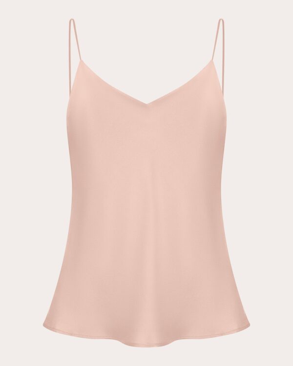 Asceno Women's Milos Camisole Pajama Top in Blush Silk