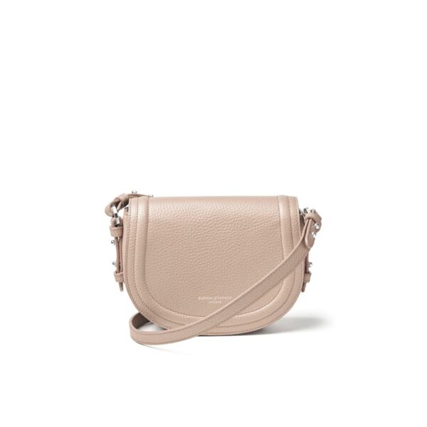 Aspinal of London Women's Taupe Small Stella Satchel Leather Crossbody Bag