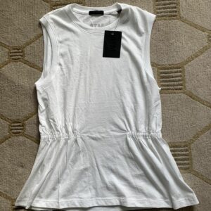 Atm Anthony Thomas Melillo Classic Jersey Cinched Waist Top NWT in White, Women's (Size XS)