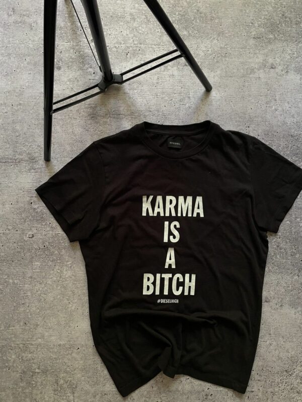 Avant Garde x Diesel Vintage Archive T-Shirt Diesel Karma Is A Bitch Size S in Black, Men's