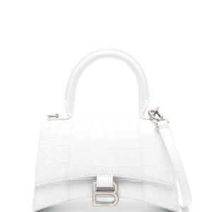 BALENCIAGA- Hourglass Xs Leather Handbag