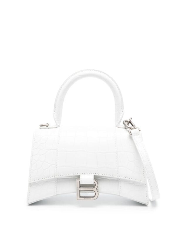 BALENCIAGA- Hourglass Xs Leather Handbag