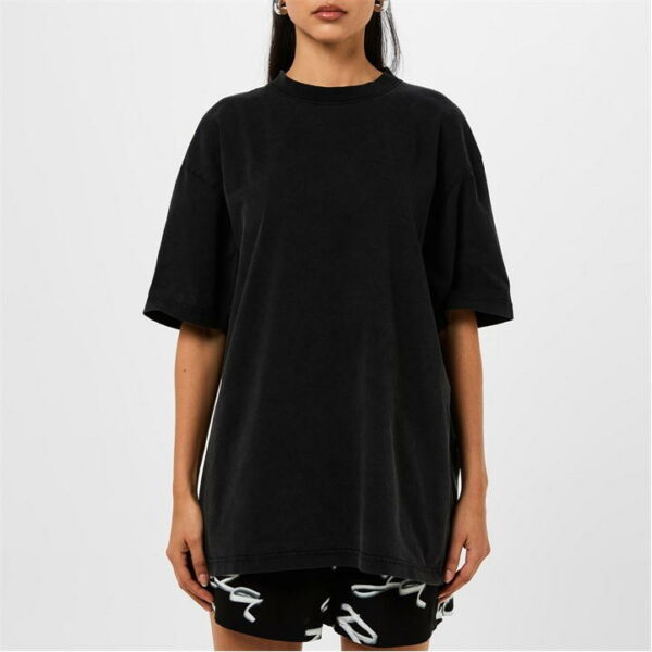 BALENCIAGA Rhinestone Logo T-Shirt - Black