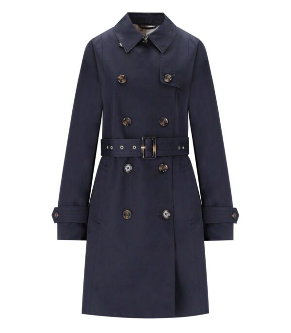 BARBOUR GRETA NAVY BLUE TRENCH COAT