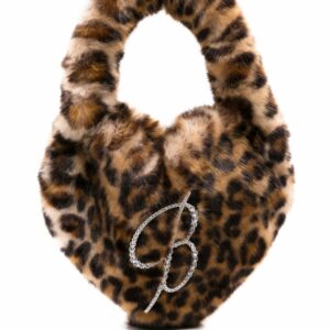 BLUMARINE- Faux Fur Heart Handbag