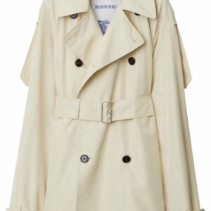 BURBERRY- Silk Short Trench Coat