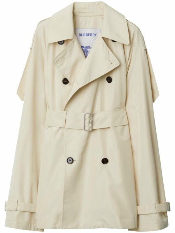 BURBERRY- Silk Short Trench Coat