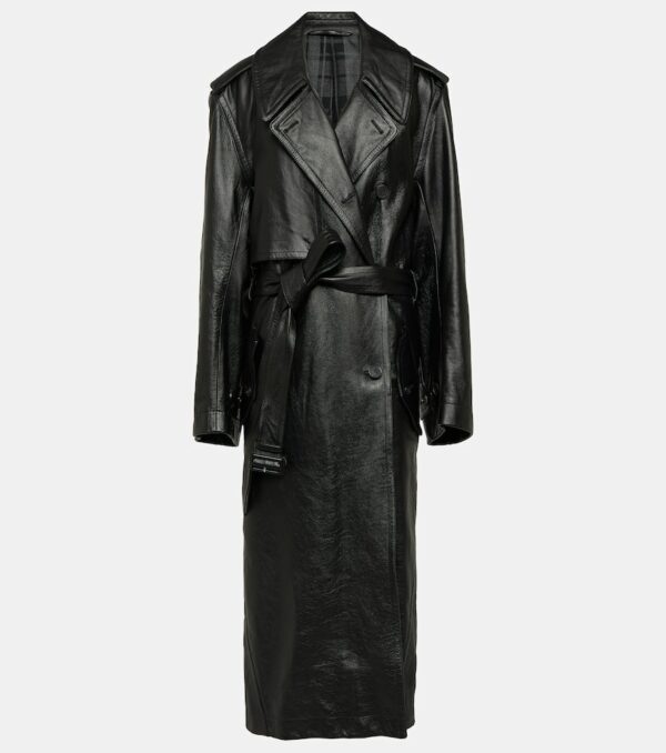 Balenciaga Cocoon leather trench coat