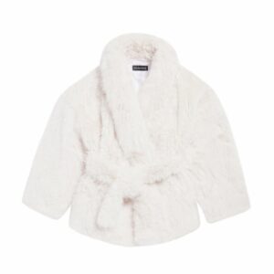 Balenciaga Faux Fur Wrap Coat