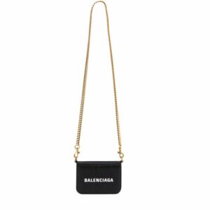 Balenciaga Mini Leather Chain Wallet