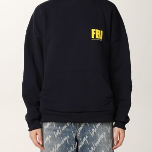 Balenciaga cotton hoodie with FBI print