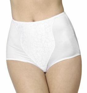 Bali Women's 2-Pack Light Control Brief With Lace Tummy X372, White, Large