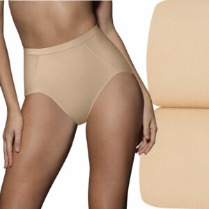 Bali® 2-pk. Ultra-Firm Control Seamless Tummy Panel Briefs X245 - Women's, Size: XL, Two Nudes