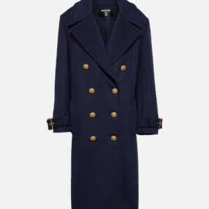 Balmain Double-breasted virgin wool coat