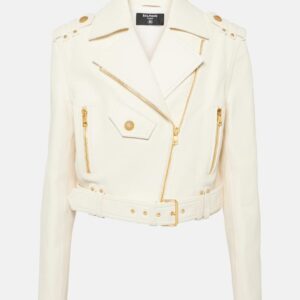 Balmain Leather biker jacket